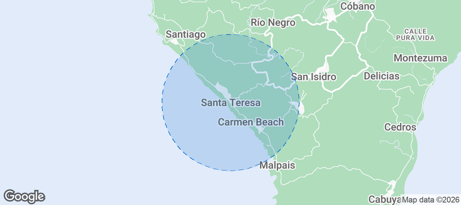 Playa Santa Teresa Airbnb map